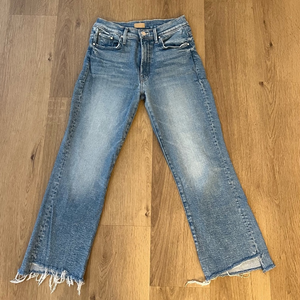 MOTHER JEANS - THE INSIDER CROP STEP FRAY Deep Breaths